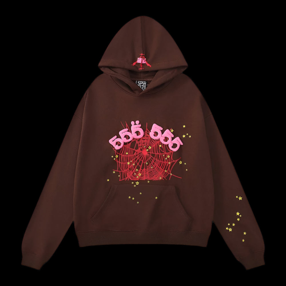 Sp5der 555 Hoodie Brown