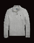 Ralph lauren cable knit quarter zip